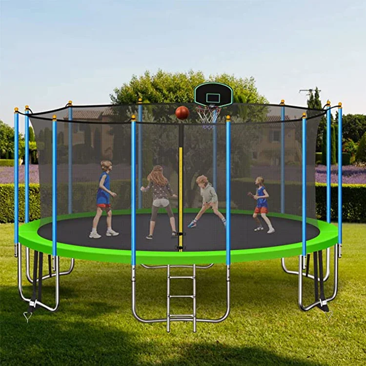 Kids Outdoor Trampoline - # Trampoline rond sans ressort de