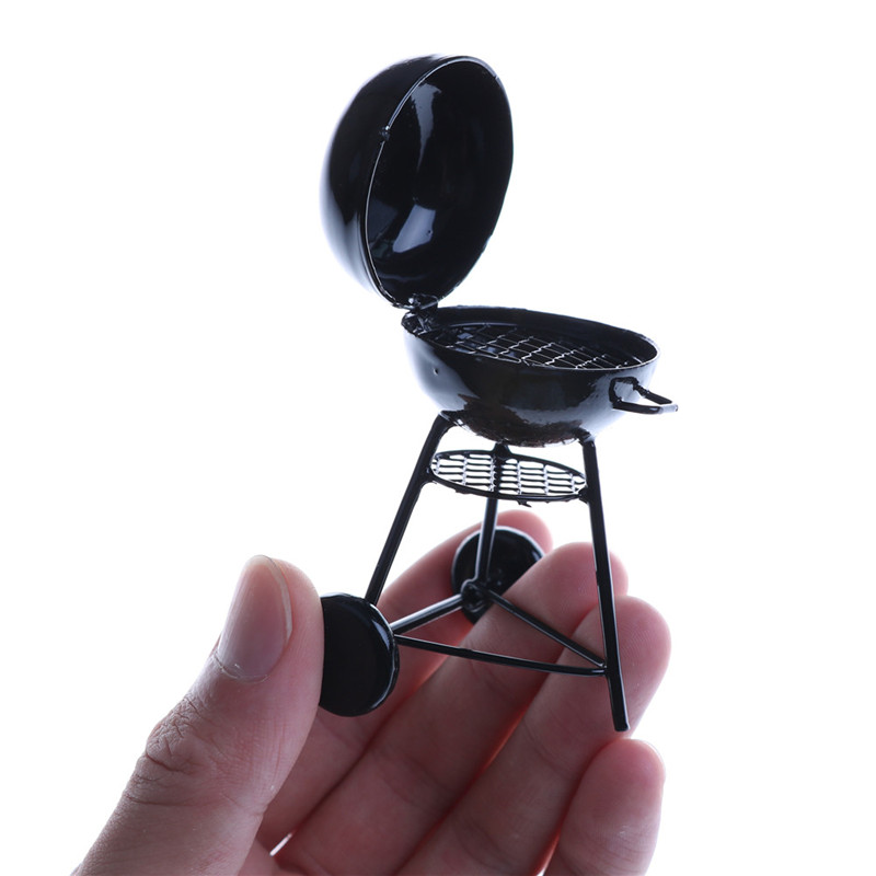 Kids Outdoor House With Kitchen - Barbecue Miniature noir pour maison de
