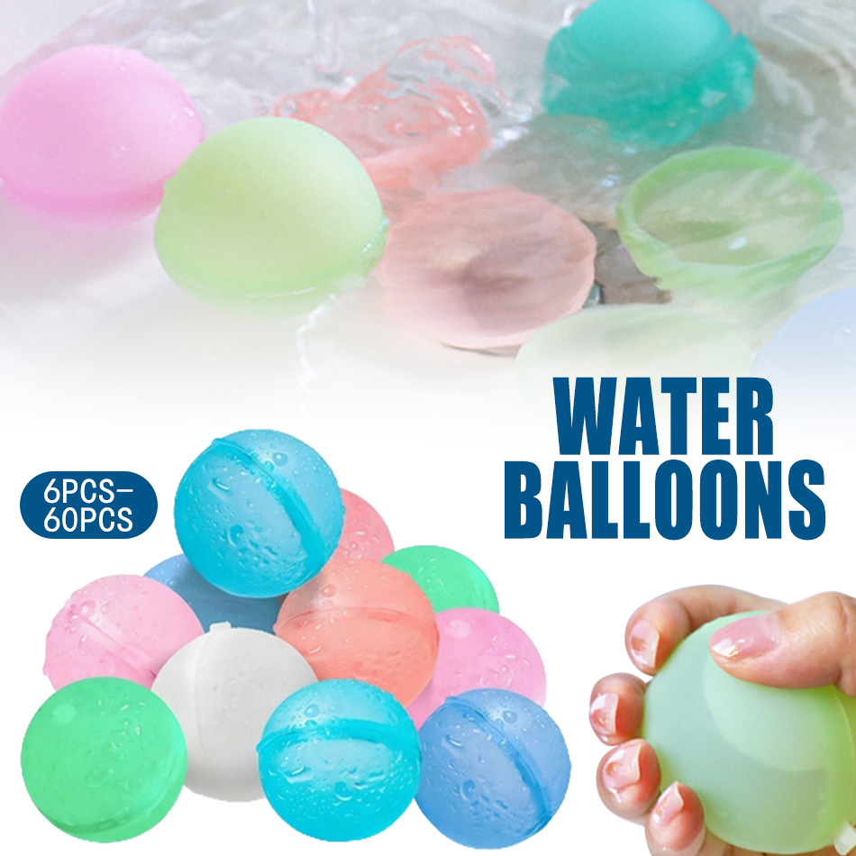 Kids Outdoor Water Play - 6-60P Nouveaux Ballons d'Eau Réutilisables, Ballons