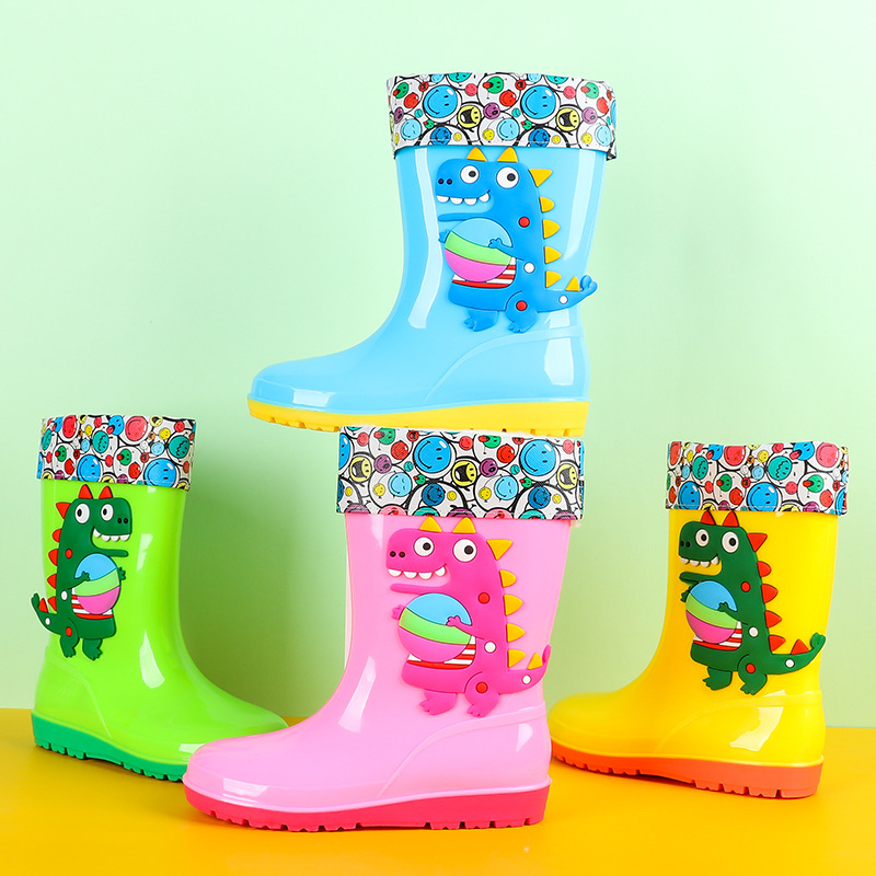 Kids Outdoor Water Play - Bottes de pluie dinosaures pour enfants,