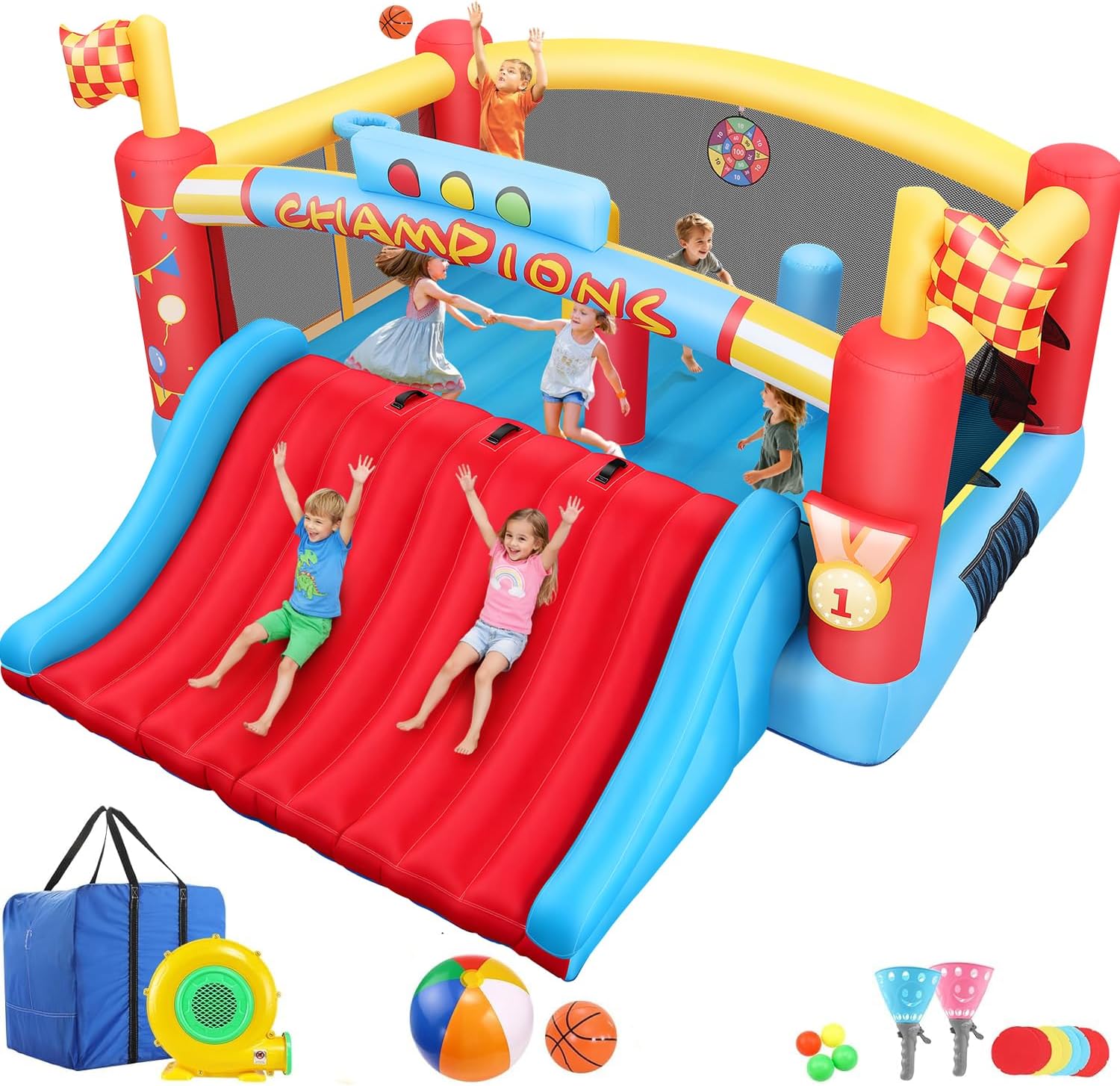 Kids Outdoor Games - Grande structure gonflable pour grands enfants,