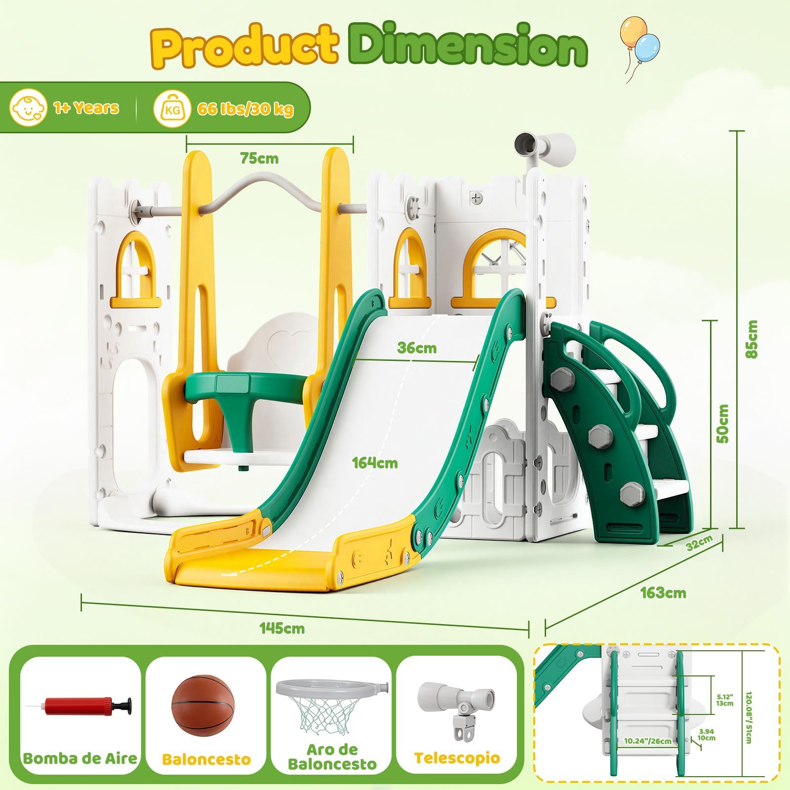Ensemble de jeux 7 en 1 pour t - Kids Outdoor Slide avis et prix