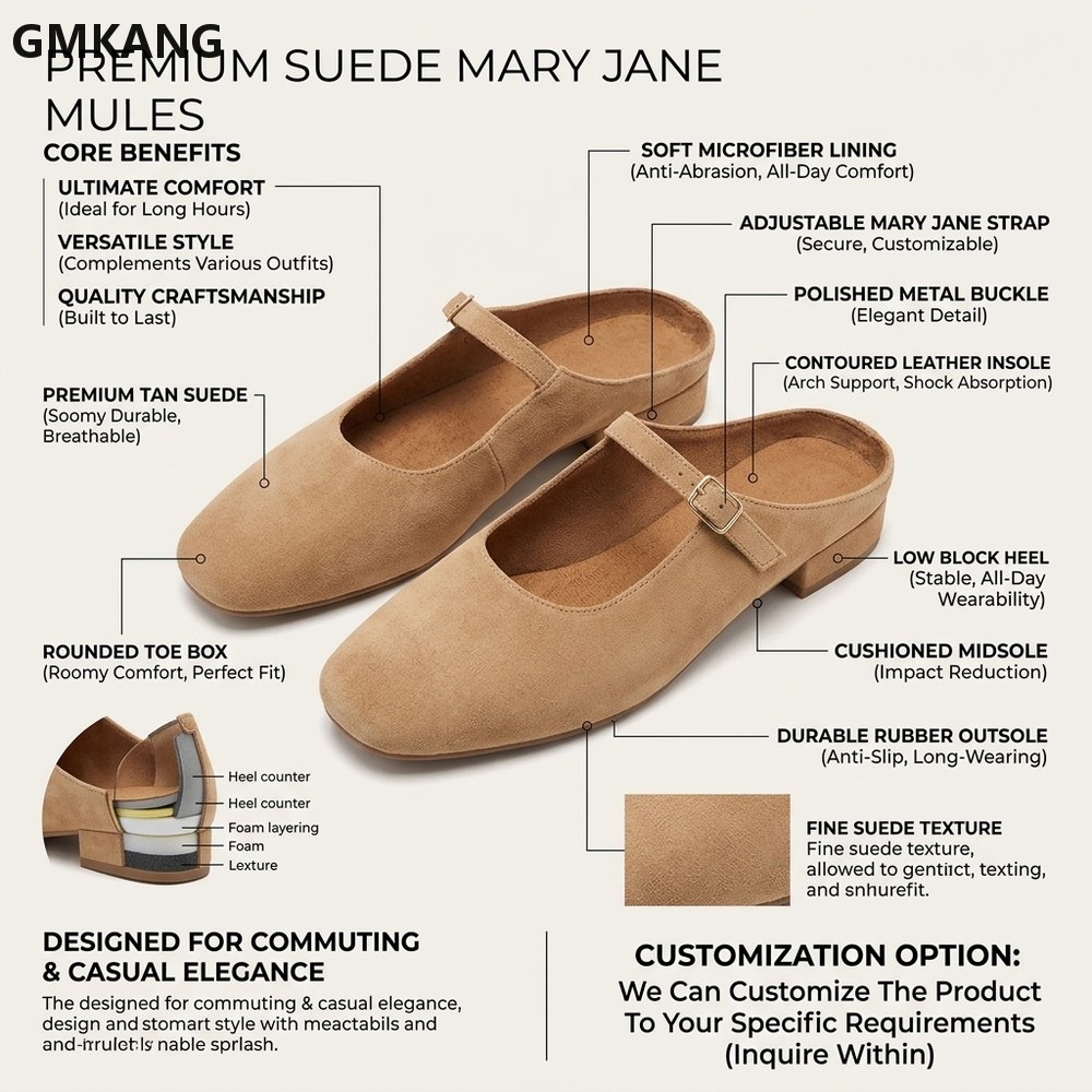Mules plates en daim pour femm - Kids Outdoor Slide avis et prix