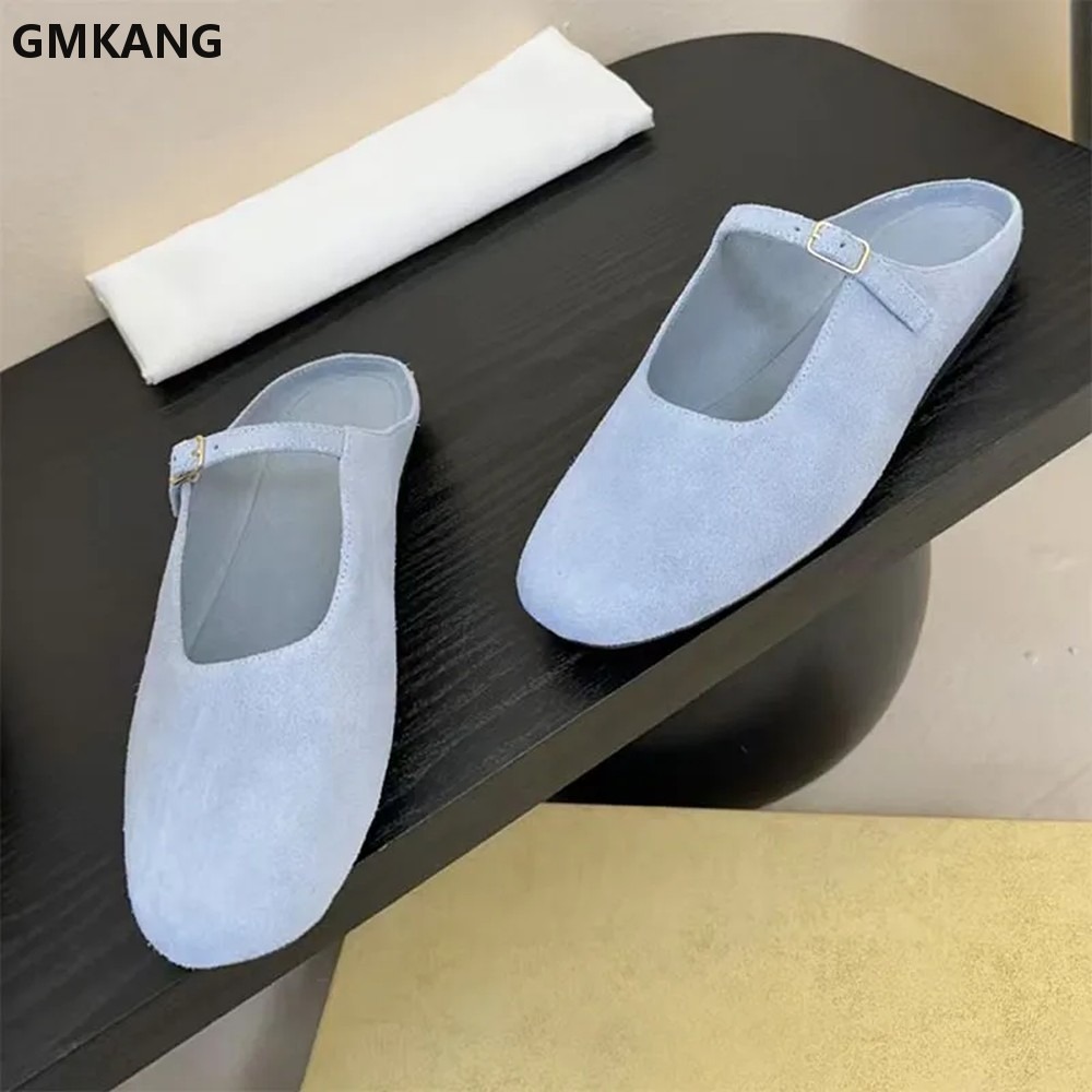 Mules plates en daim pour femm - Kids Outdoor Slide avis et prix