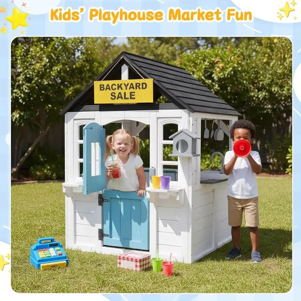 Maisonnette en bois YOE pour e - Kids Outdoor House With Kitchen avis et prix