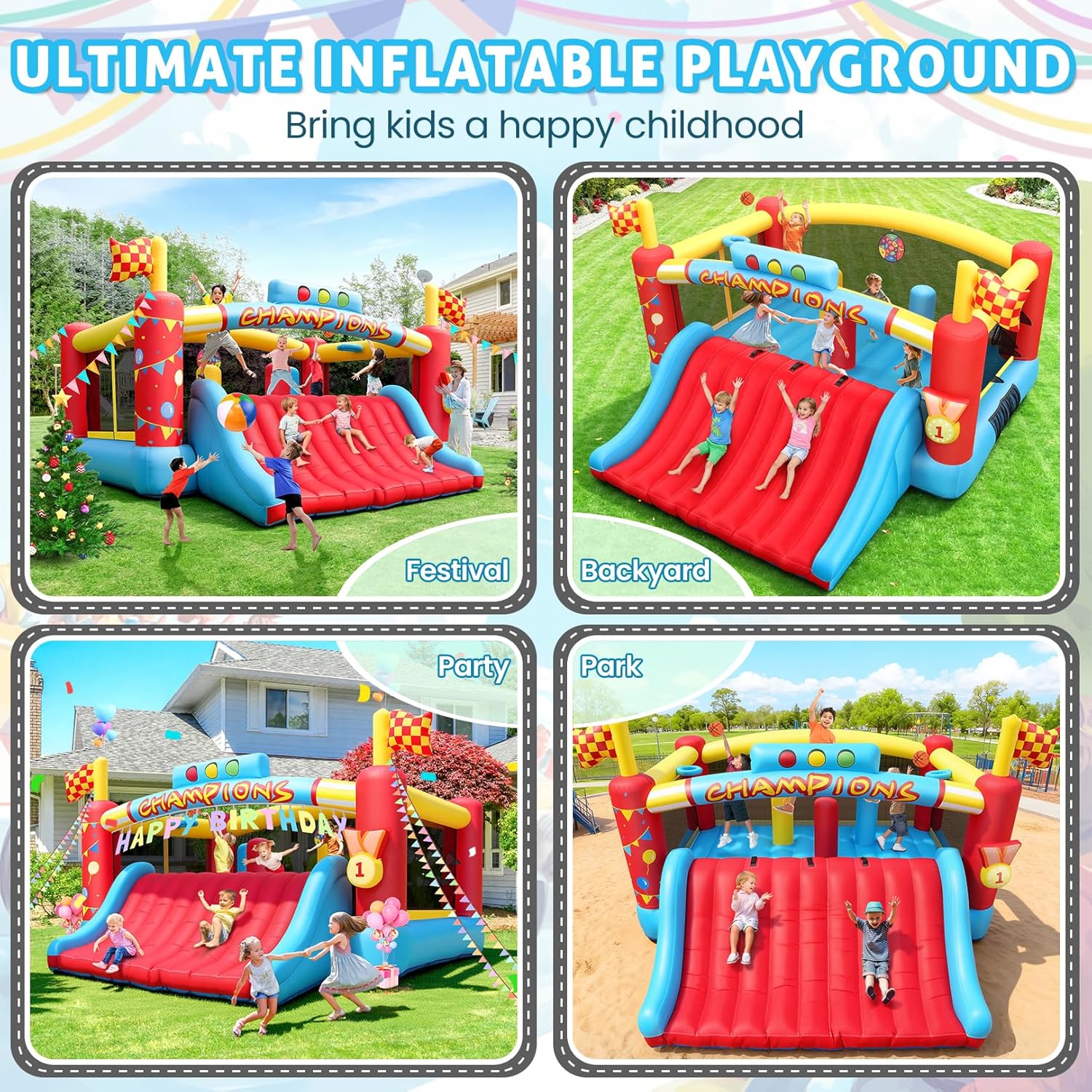 Grande structure gonflable pou - Kids Outdoor Games avis et prix