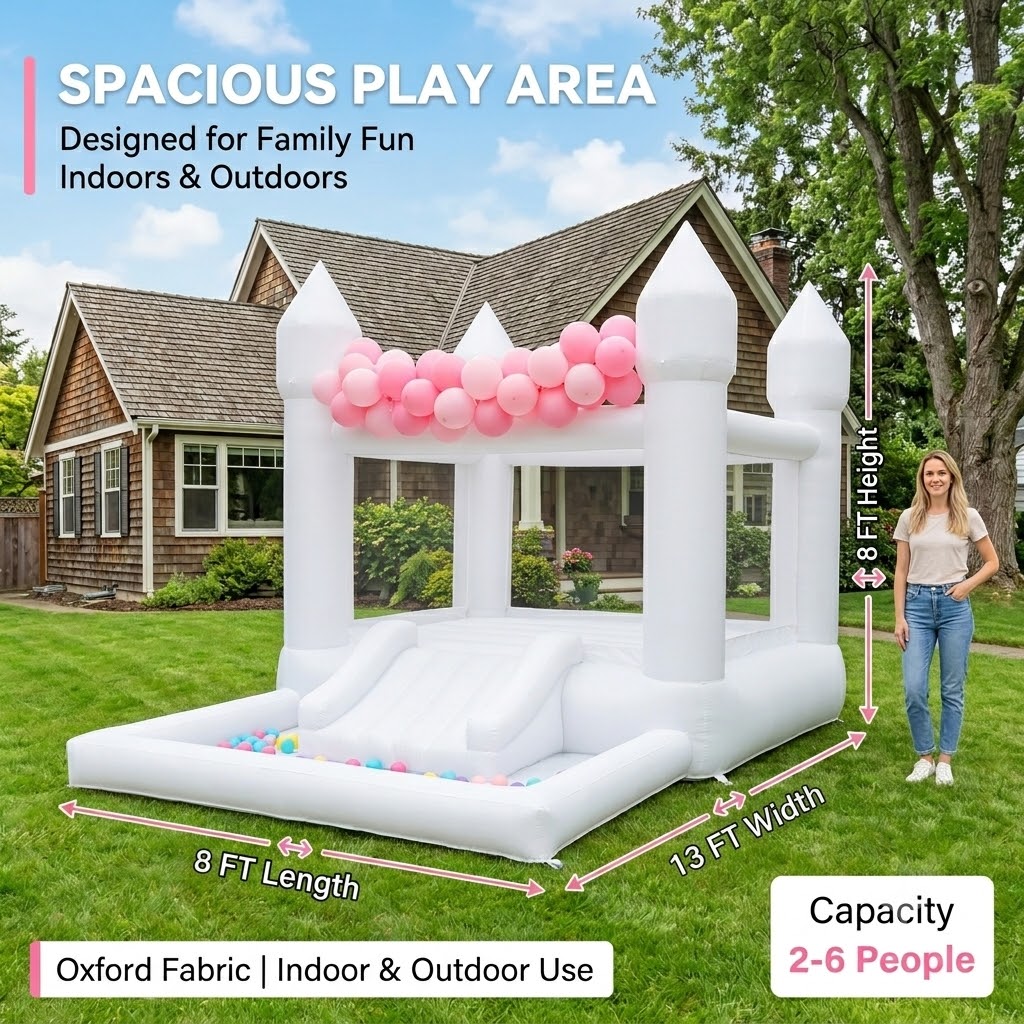 Château gonflable blanc 13x8x8 - Kids Outdoor Trampoline avis et prix
