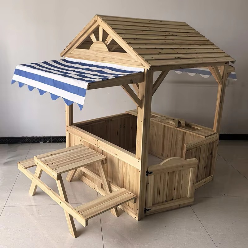 Maison de jeu en bois pour enf - Kids Outdoor House With Kitchen avis et prix
