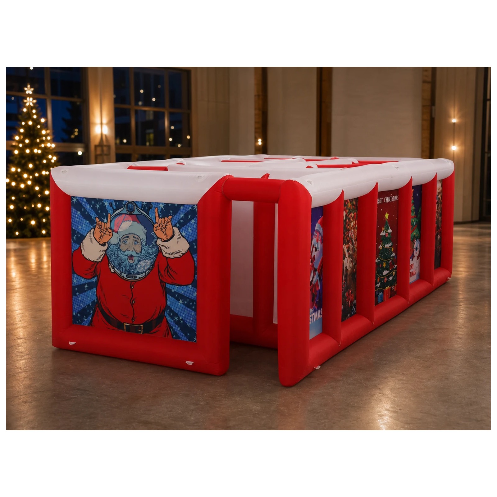 Grand labyrinthe gonflable rou - Kids Outdoor Games avis et prix